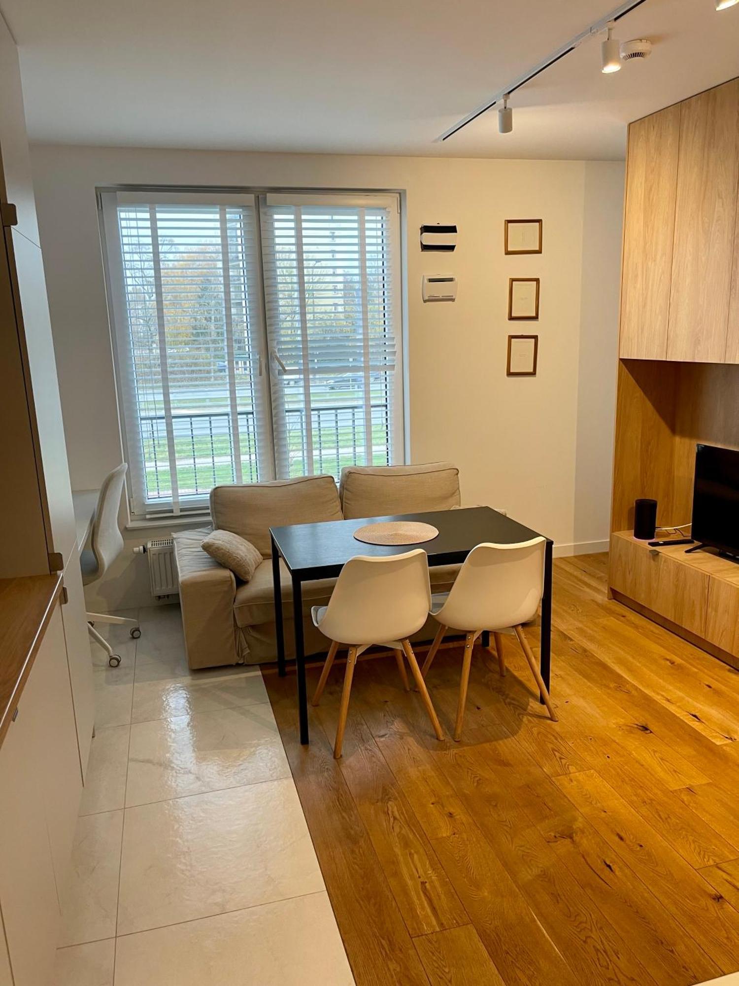 ワルシャワTime&House Pileckiego Przy Centrum Onkologi I Klinice Novum Apartament Na Wylacznosc Pokoj,Sypialnia,Lozko, Lazienka,Kuchniaアパートメント エクステリア 写真