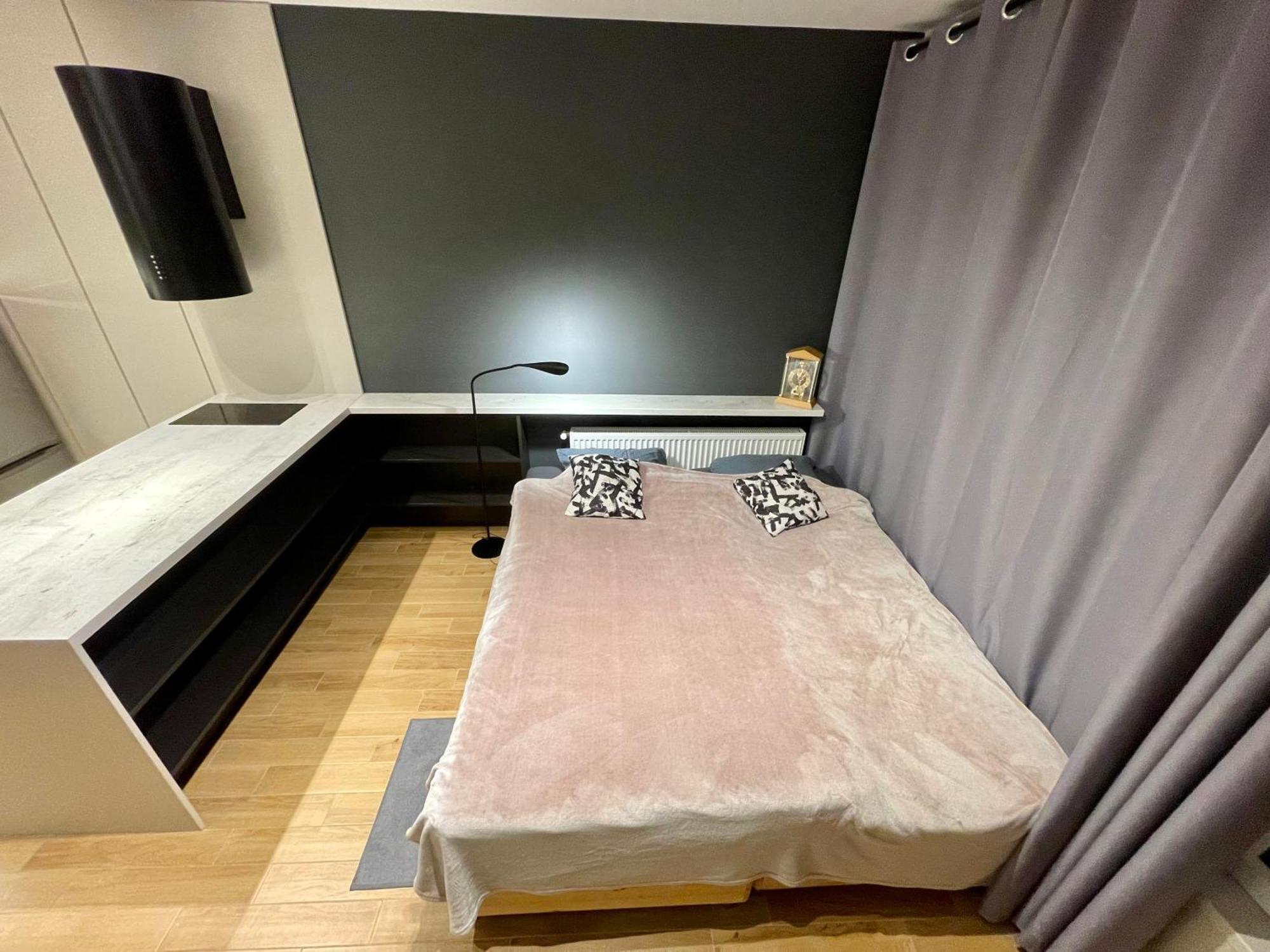 ワルシャワTime&House Pileckiego Przy Centrum Onkologi I Klinice Novum Apartament Na Wylacznosc Pokoj,Sypialnia,Lozko, Lazienka,Kuchniaアパートメント エクステリア 写真