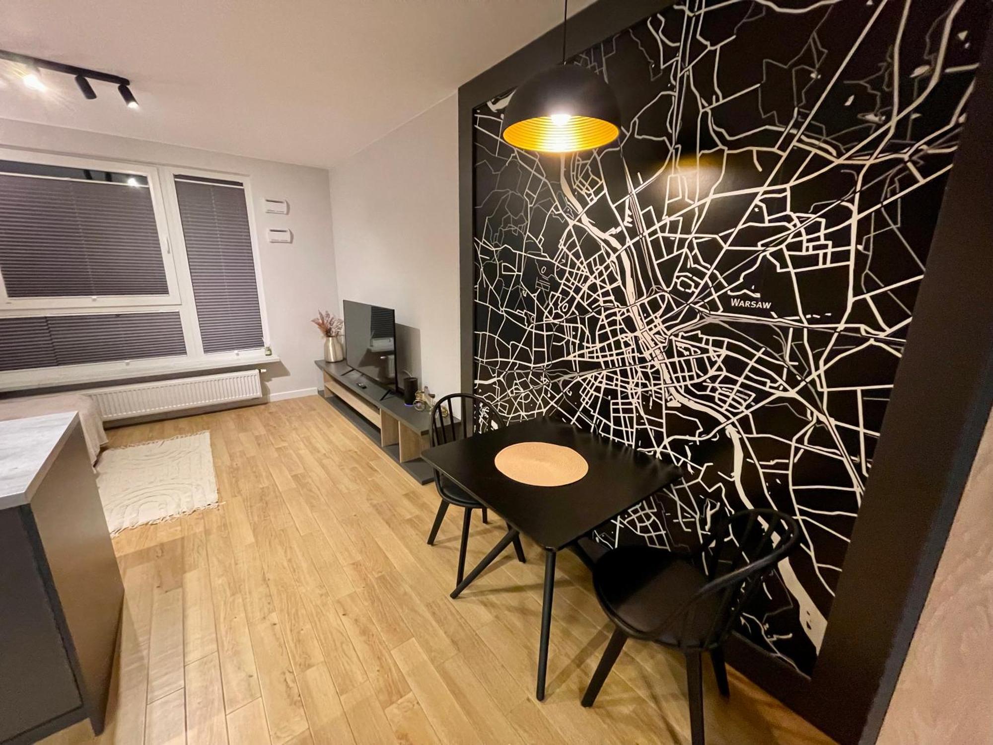ワルシャワTime&House Pileckiego Przy Centrum Onkologi I Klinice Novum Apartament Na Wylacznosc Pokoj,Sypialnia,Lozko, Lazienka,Kuchniaアパートメント エクステリア 写真